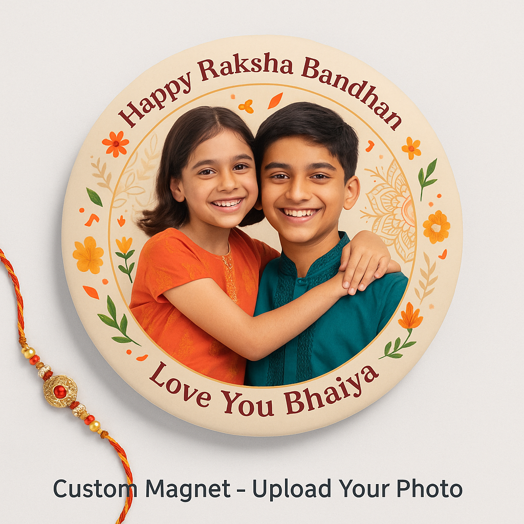 Rakhi Fridge Magnet for Brother ā Choose Design or Personalize It!